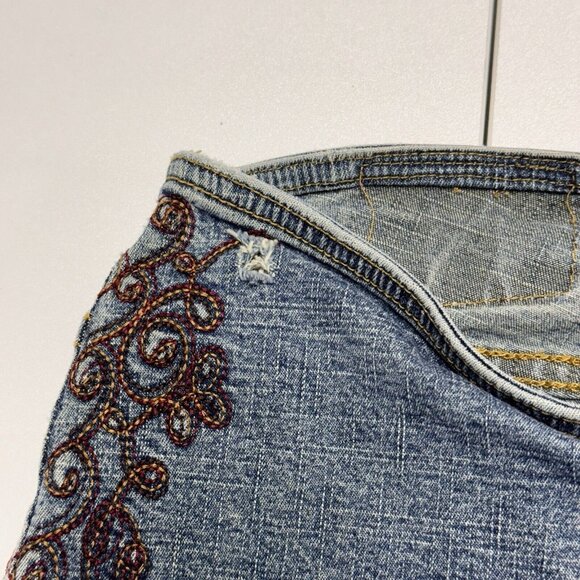 Z. Cavaricci Blue Jeans with Brown Embroidery - Picture 3 of 16